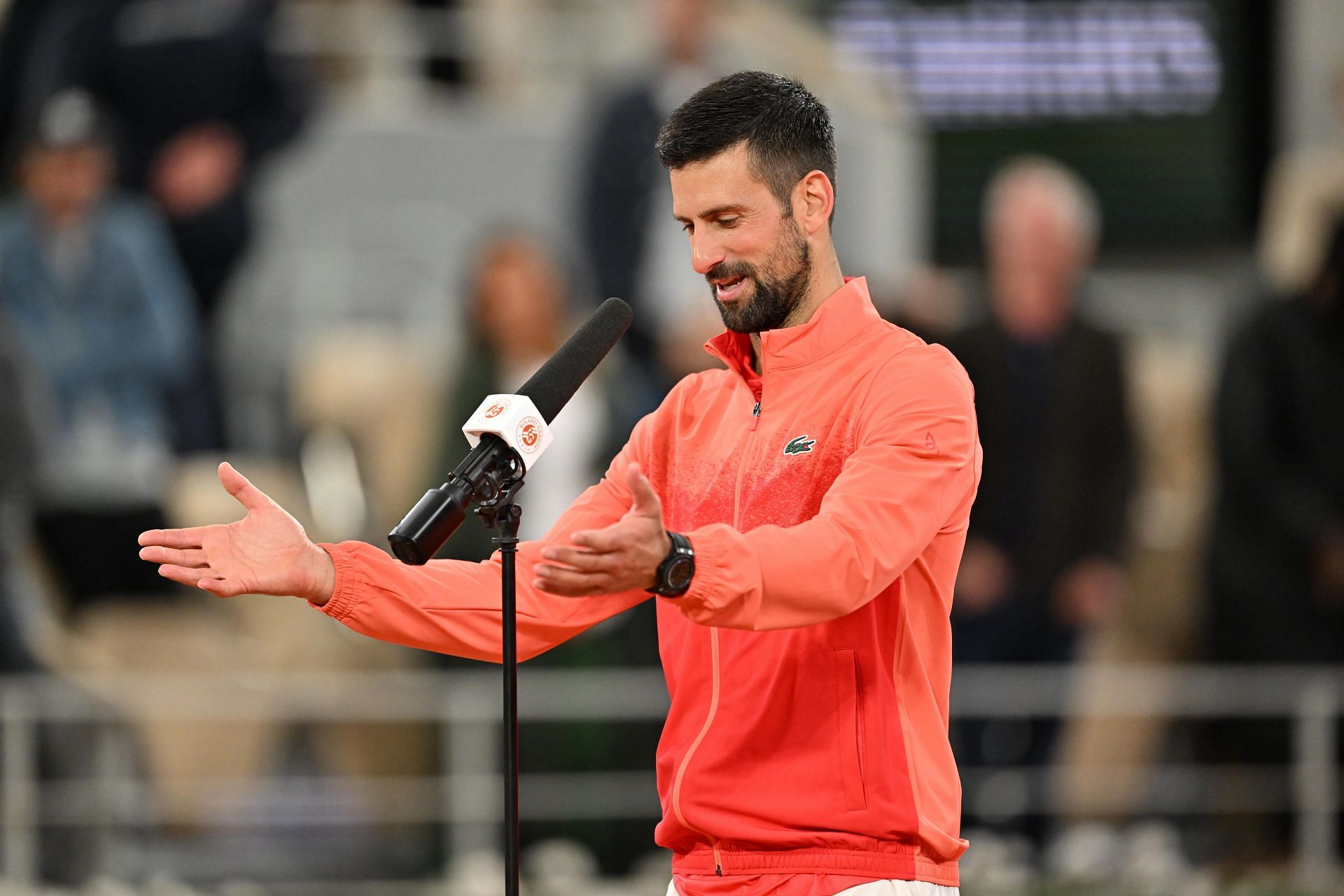 Novak Djokovic at the 2025 Roland-Garros - Image Source: Getty